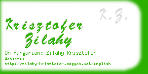 krisztofer zilahy business card